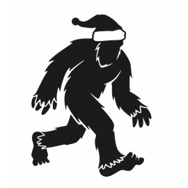 Egl 7” Bigfoot Sasquatch Christmas Santa Yeti Sticker Decal Conspiracy Car Truck