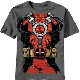 Deadpool Ed Pool Charcoal Costume Adult T-Shirt Tee (Adult Medium)