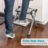Polder Easy-Close Aluminium 2-Step Stool, Ladder with Non-Skid Feet, Folding