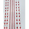 Syntego Assorted 26cm Red Self Adhesive Acrylic Teardrop Gems and