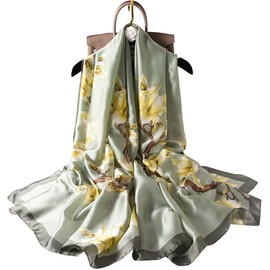 prinfantasy Scarf Head Scarves Neckerchief Women's Silk Feel Scarves Women Elegant Silk Scarf Silk Scarf Bandana Handkerchief, M180039