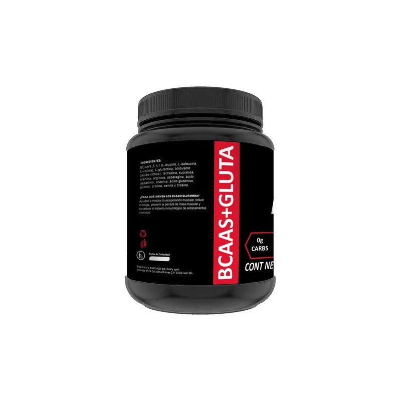 Aminoácidos Bcaas Glutamina Pofo Suplements 1kg 50servis