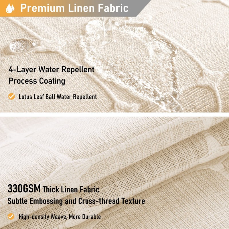 BTTN Extra Long Shower Curtain - 72x96 Inch Long Boho