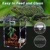 2 Reptile Terrarium Box, Acrylic Terrarium Snails with Ventilation, 360°