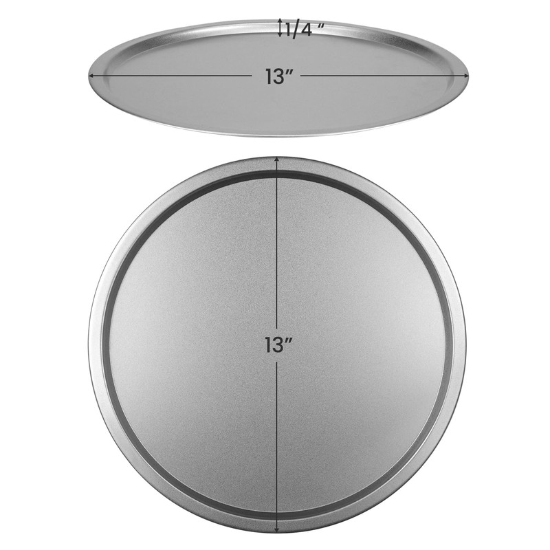 DecorRack 13 Inch Alloy Steel Pizza Pan, Non-Stick Coating, Serving