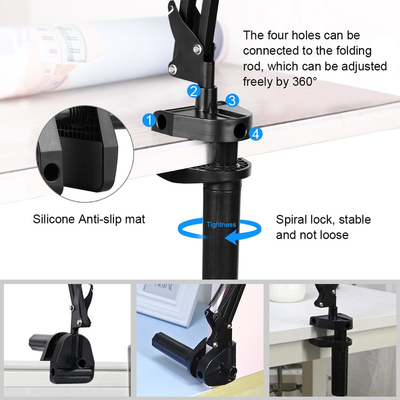 Overhead Video Stand Phone Holder Articulating Arm Phone Mount Supports