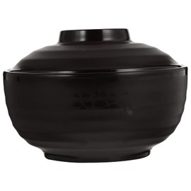HEMOTON 1 x Miso Japanese Style Melamine Soup Bowl with Lid
