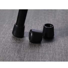 Chair Leg Tips Caps-Non Slip Rubber Leg Tips 1-1/4” Inner Diameter, Furnigear Chair Leg Floor Protectors Round Black-24 Pack