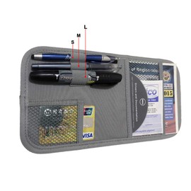 ZugGear Car Sun Visor Organizer, Auto Visor Holder Interior Accessories Pocket Organizer - Car Registration Holder Document Storage Pouch Pen Holder - Grey