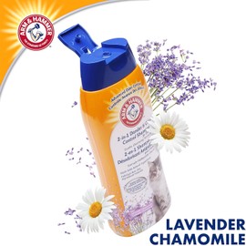 Arm & Hammer 2-in-1 Deodorizing & Dander Reducing Shampoo for Cats - Cat Dander Remover, Removes Cat Odors - Baking Soda Moisturizes and Deodorizes, Lavender Chamomile Scent, 20 Fl Oz - 2 Pack