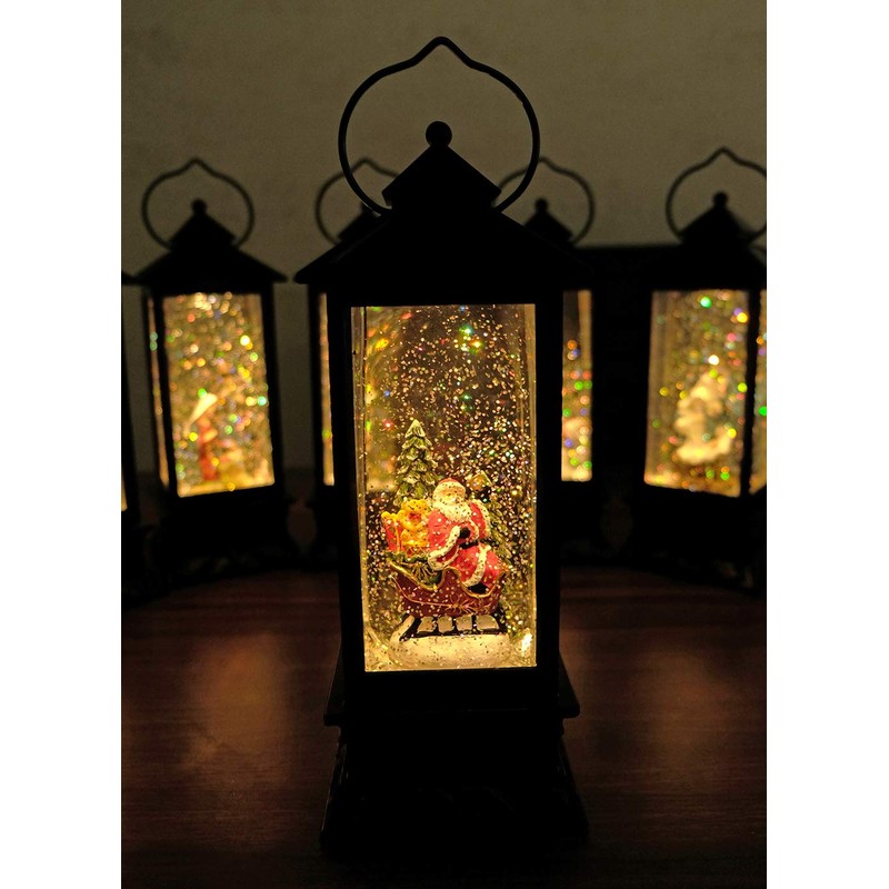 DRomance Nativity Music Snow Globe Lantern with Timer Battery Operated