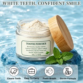 2Bottles Hydroxyapatite Tooth Powder, Remineralizing Tooth Powder, with Mint Gently Cleans, Supports Strong Teeth & Fresh Breath (50g)