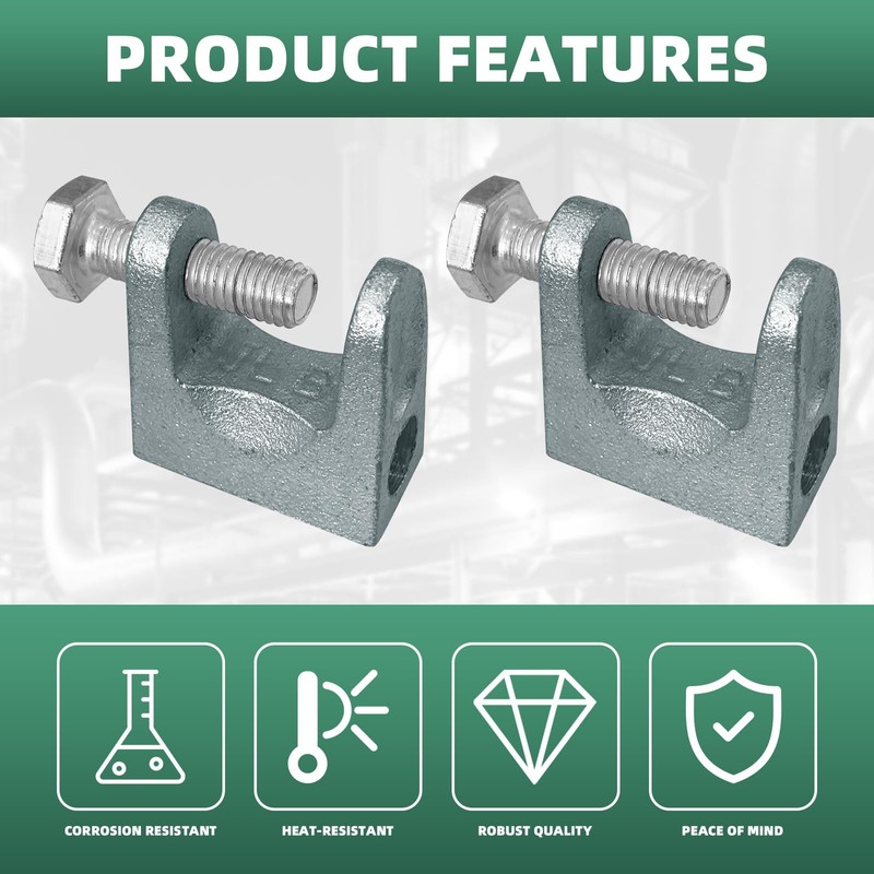 8Pcs Beam Clamp, 1" Jaw Opening Adjustable C Beam Clamps,