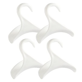 Tincogo Purse Hanger Hooks - White Acrylic Over-The-Rod Holder for Handbags, Purses, Backpacks, and Tote Bags - 4 Pack