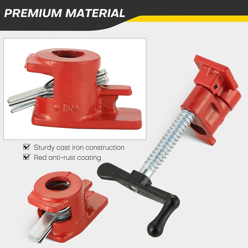 Acymner Wood Gluing Pipe Clamp Set | 1/2" Heavy Duty