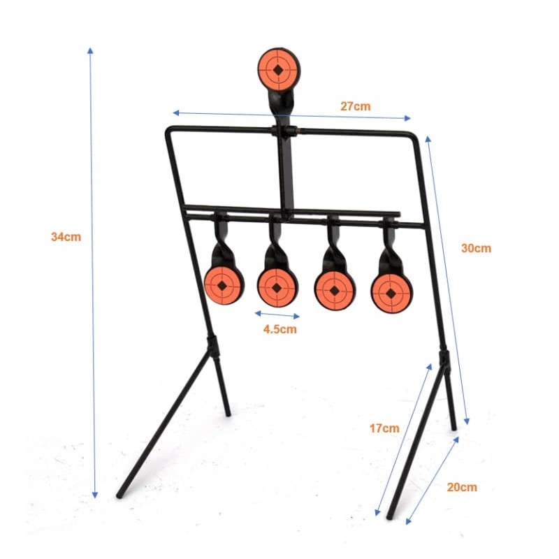 Wolfman Self Resetting Steel Targets Spinning Air Rifle Practice Set