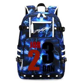 Basketball Star 23 Athletes Laptop Backpack Student Backpack Men Women Ultra Light Travel Bag (Blue2)