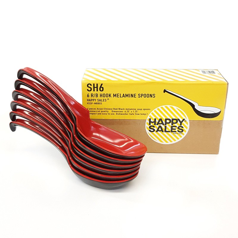 Happy Sales Melamine Soba, Rice Spoons, Chinese Won Ton Soup