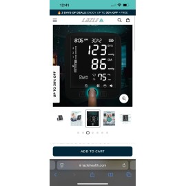 LAZLE Automatic Digital Blood Pressure Monitor Machine Upper Arm Cuff JPD HA101