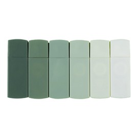 LUYING Correction Tape 5mm Mini Size High Adhesion Tape Green Gradient Pack of 6 Luxury Fashion Sense