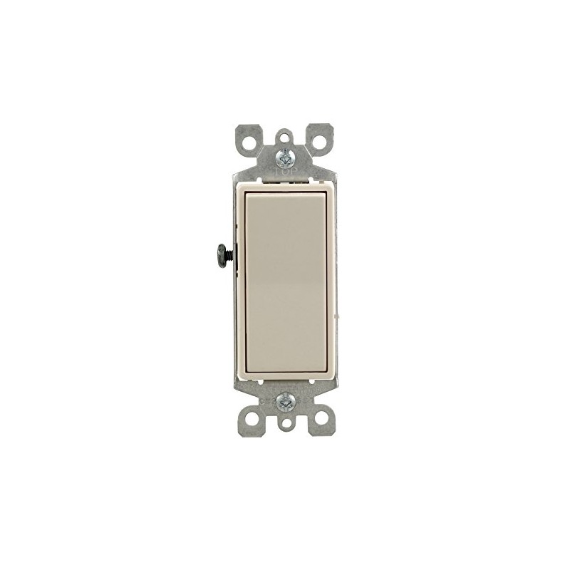 Leviton 15 Amp, 120/277V Decora Rocker 3-Way AC Quiet Switch,
