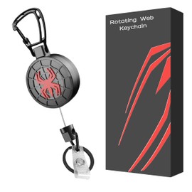 Femhorp Heavy Duty Retractable Keychain with Belt Clip, Retractable ID Badge Reel, Retractable Badge Holder with 31.5” Steel Cord and Key Ring,9.0oz