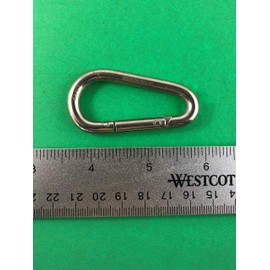 4 Pieces Stainless Steel 316 Spring Hook Oblong No Eye 1/4" (6mm) Marine Grade