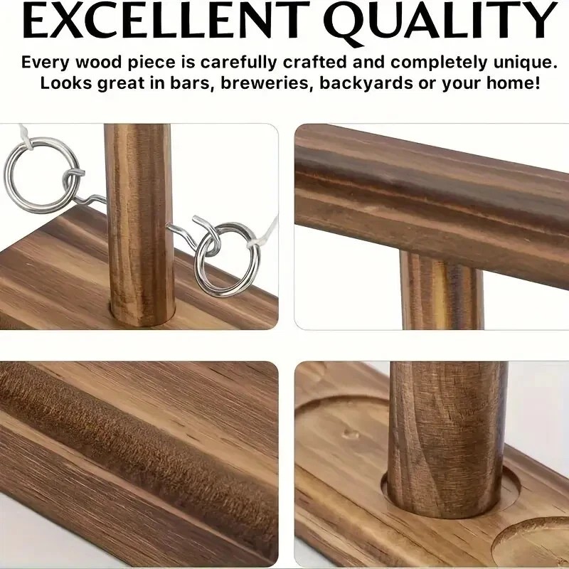 Creative wooden hook and ring game, the ultimate indoor/outdoor combat