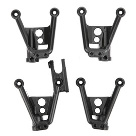 RC Car Shock Tower, 4pcs CNC Metal Black RC Shock Damper Towers Mount for SCX10 II 90046 90047 1/10 RC Crawler Car