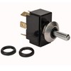 Sierra International TG23010 Satin Chrome On-Off-On SPDT Toggle Switch with Matching Retaining Ring, White/Red