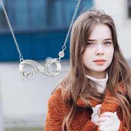 Granddaughter Gifts from Grandma, Infinity Granddaughter Necklace as Granddaughter Christmas Birthday Mothers Day Valentines Day Easter Stocking Stuffers Graduation Back to Shool Gifts Presents