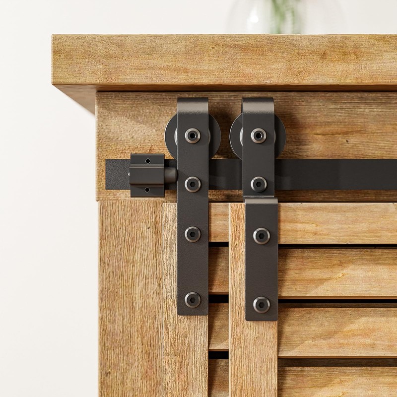 TOIMIOTOIM 3FT Bypass Mini Sliding Barn Door Hardware Kit for