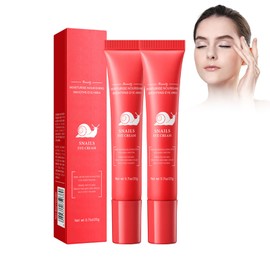 Snail Moisturizing 2 Stück Natürliche Anti-Falten-Augencreme, Strafft & Glättet Falten | Intensiv Feuchtigkeit 24h | Für Dunkle Augenringe & Tränensäcke,Augenpflege Mit Bio-Schneckensekret & Kollagen