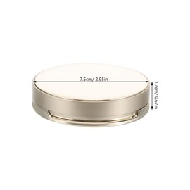 Beavorty Pack of 2 Empty Loose Powder Containers Made of Plastic for Loose Face Powder, Compact Foundation Case, Cosmetic Jars, Refillable Powder Puff Box, Loose Powder Box, Gold