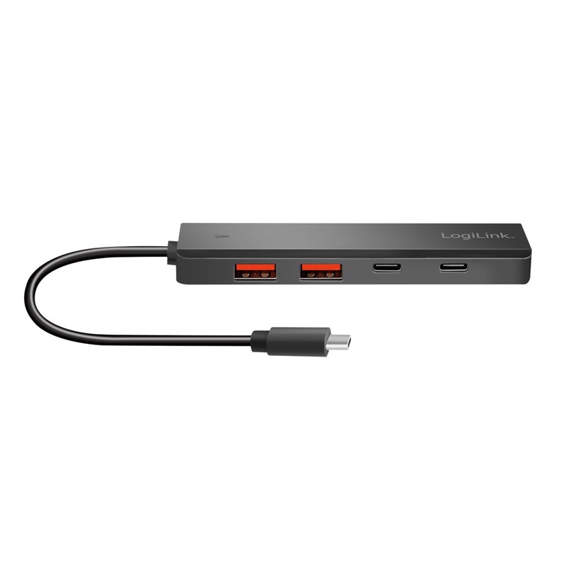 LogiLink UA0412 Ultra-Slim USB-C Hub (USB 3.2 Gen 2), 4-Port