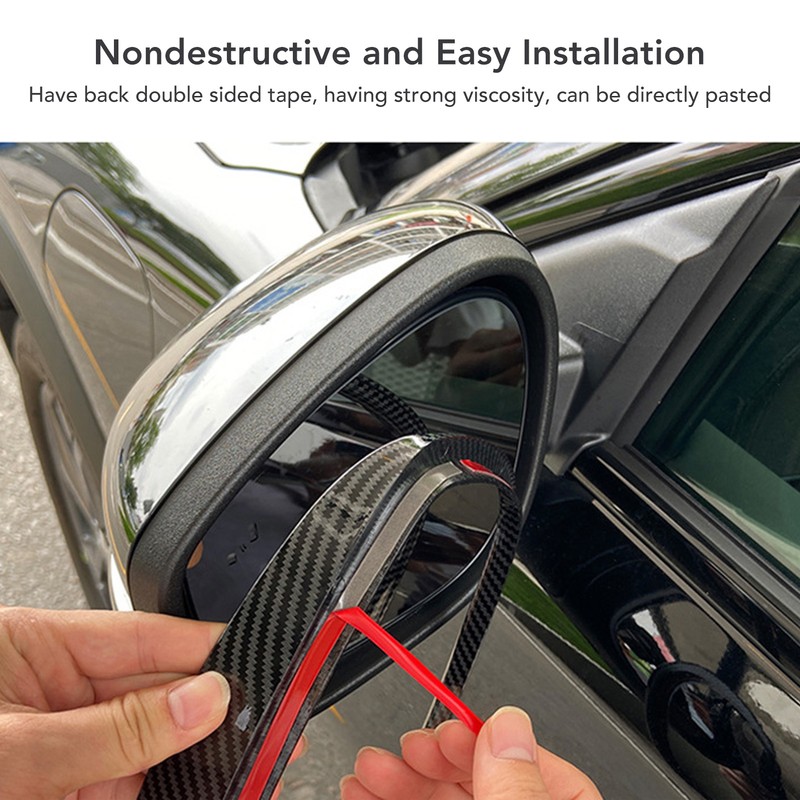 2Pcs Rearview Mirror Rain Eyebrow Frame Door Mirror Frame Trim