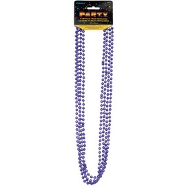 Unique Metallic Bead Necklaces, 32", Purple