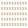 50 Set Brass Rivets Kit DIY 8mm Slot Screw Decorative