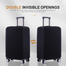 RainVillage Travel Luggage Cover Suitcase Protector Scratch-Resistant Fit 19-31 Inch Suitcase, Not Included Suitcase (Black, 3XL(32-33inch))