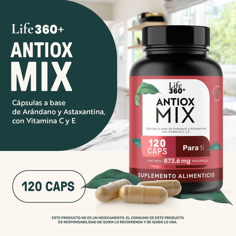 Life 360+ ANTIOX MIX | 120 cápsulas | Cápsulas a