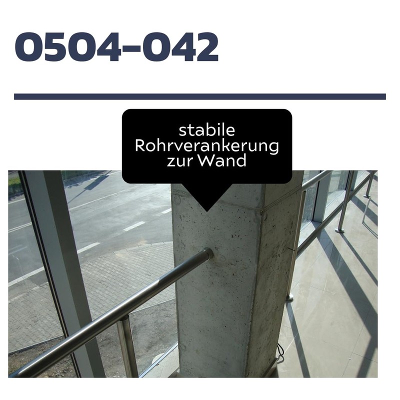 Sellon24® Stainless Steel Wall Connection Diameter 42.4 Wall Anchor Wall