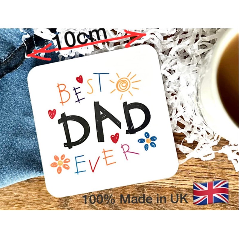 Novelty Coaster for the Best Dad Ever - Feel Good