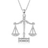 DAYLINLOVE Lawyer Necklace S925 Sterling Silver Justice Scale Pendant Gavel Necklace Judge RBG Juror Pendant Lawyer Gifts for Women, One size, Sterling Silver, No Gemstone