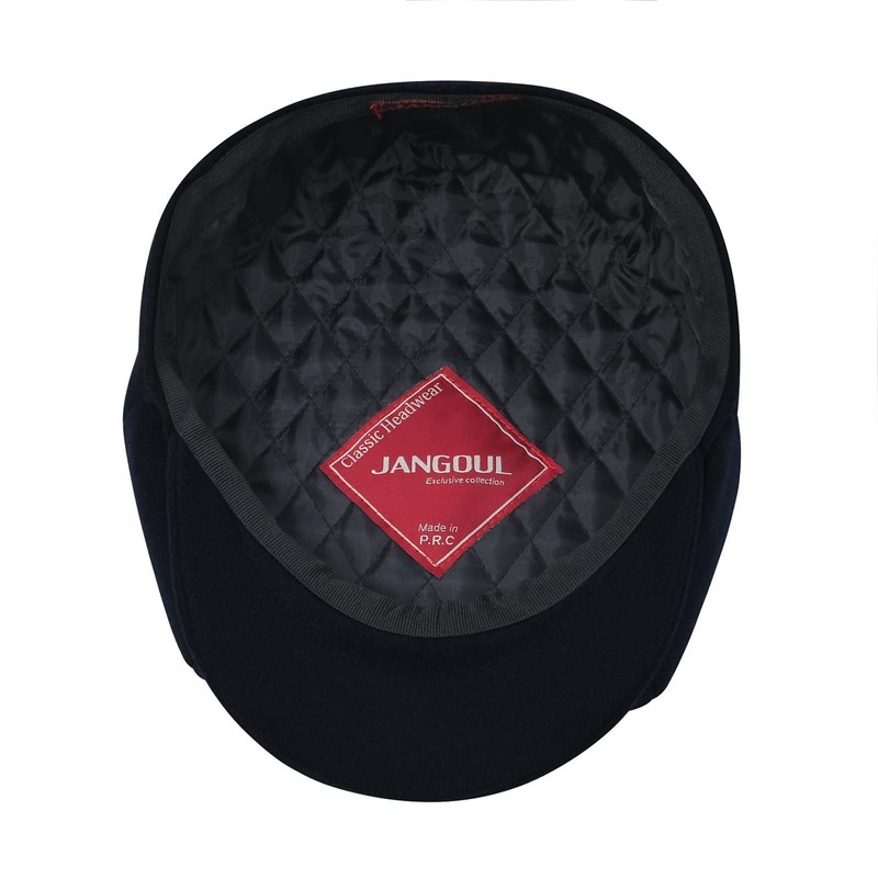 JANGOUL - Gorro de cabbi para hombre, mezcla de lana,