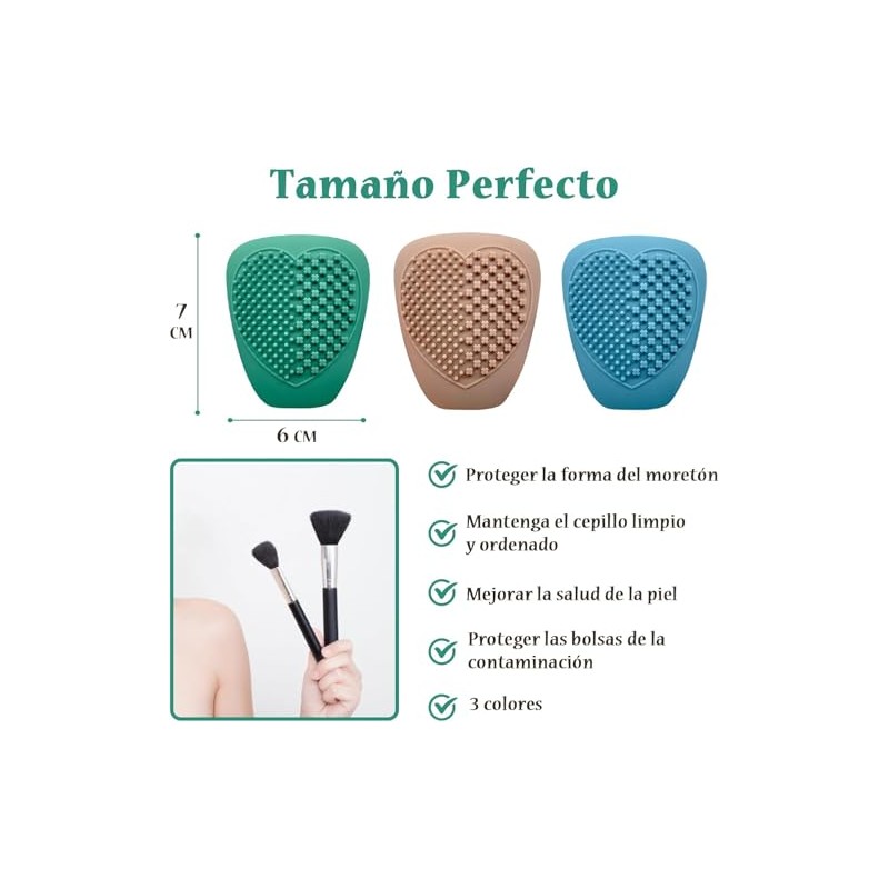 3 Fundas para Brochas de Silicona, Organizador de Brochas de