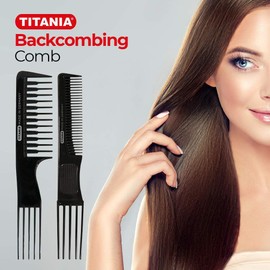Titania Teasing Comb, 17.5 cm, Black (19 g)