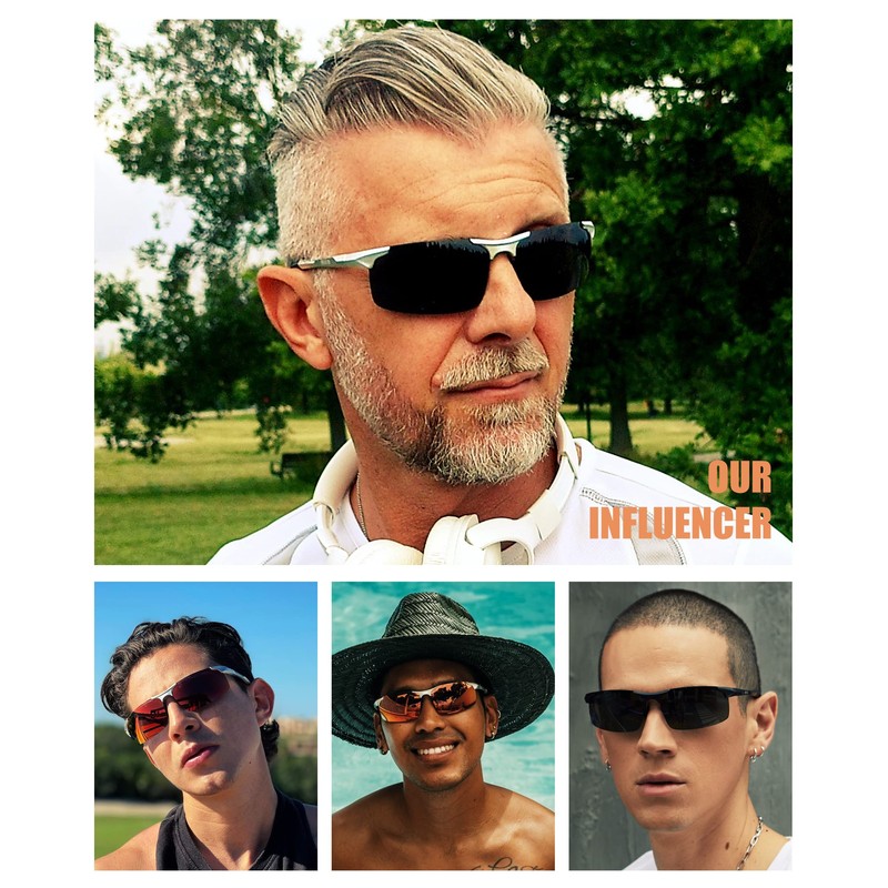 Duco Driving Sunglasses for Men Ultralight Polarized Sunglasses metal Frame