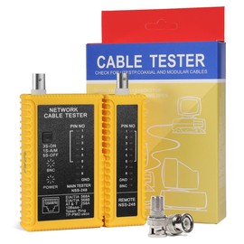 Hiija Coaxial(Coax) Cable Tester Portable BNC F-Style RJ45 Ethernet Continuity Cable Tester Checker