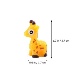 HANABASS 12pcs Deer Figurines Mini Decorations, Micro Landscape Ornament, Miniature Animals Giraffe Statues Deer Decor, Cupcake Toppers Miniatures Car Decor for Dollhouse Diy Craft