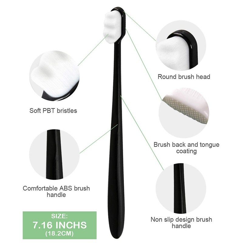 EasyHonor Extra Soft Toothbrush for Sensitive Gums, Micro Fur Manual